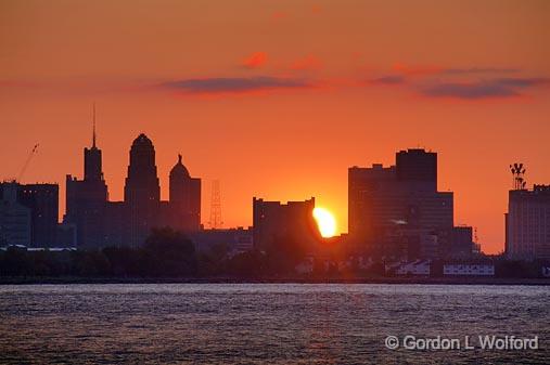 Buffalo Skyline At Sunrise_09691-2.jpg - Buffalo, New York across the Niagara RiverPhotographed from Fort Erie, Ontario, Canada.